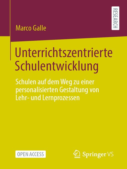 Title details for Unterrichtszentrierte Schulentwicklung by Marco Galle - Available